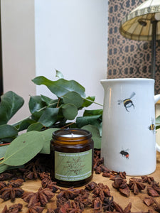 Small Amber Jar Candle - Lemongrass, Cardamom & Black Pepper