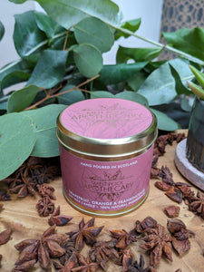 Large Gold Tin Candle - Grapefruit, Orange & Frankincense