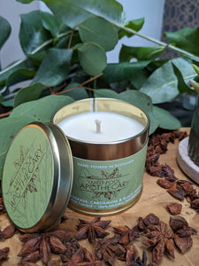 Large Gold Tin Candle - Lemongrass, Cardamom & Black Pepper