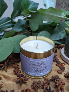 Large Gold Tin Candle - Lavender & Sweet Orange