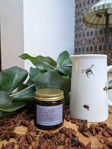 Small Amber Jar Candle - Lavender & Sweet Orange