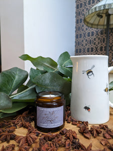 Small Amber Jar Candle - Lavender & Sweet Orange
