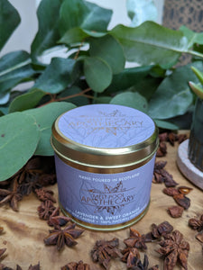 Large Gold Tin Candle - Lavender & Sweet Orange