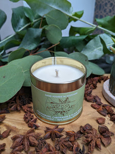 Large Gold Tin Candle - Lemongrass, Cardamom & Black Pepper